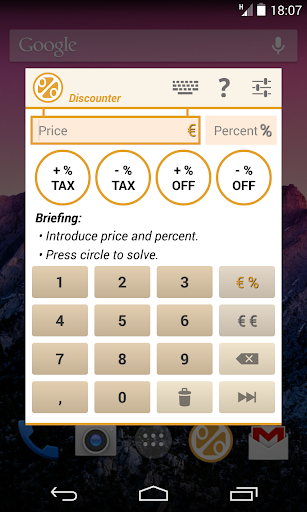 Android application Discounter Free calculator screenshort