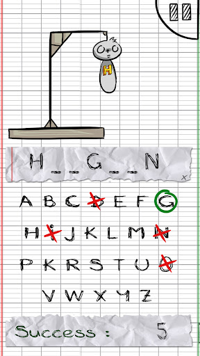 Android application The Hangman Game : Scrawls screenshort