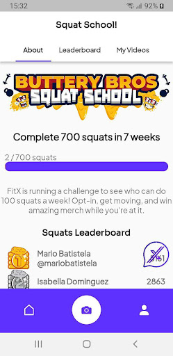 Android application FitX - AI Personal Trainer screenshort