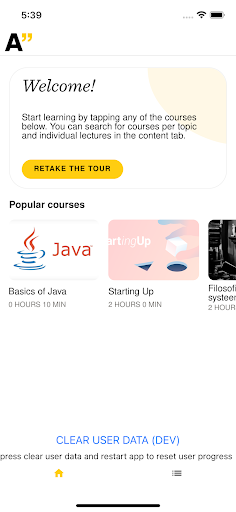 Android application Aalto Mobile Learning screenshort