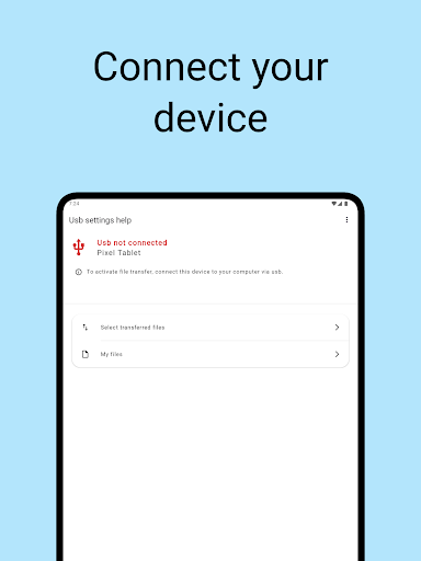 Screenshot of USB settings help