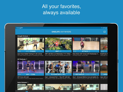 Screenshot of Onelife Anywhere on Demand Fit