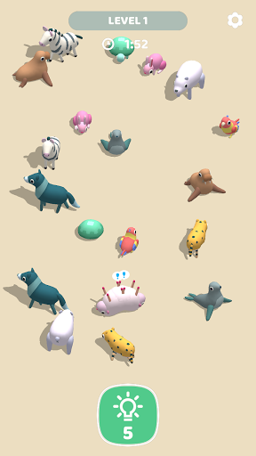 Animal Match 3D: Rolling Animals Solitaire Match  screenshots 1