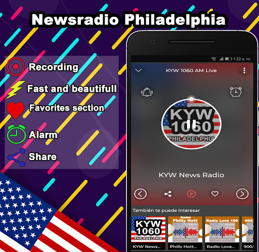 Android application KYW 1060 Philadelphia App live screenshort