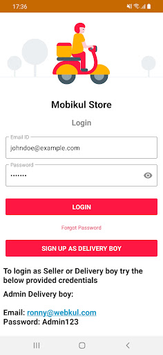 Android application Mobikul MP Delivery Magento2 screenshort