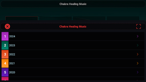 Screenshot of Chakra Healing Music