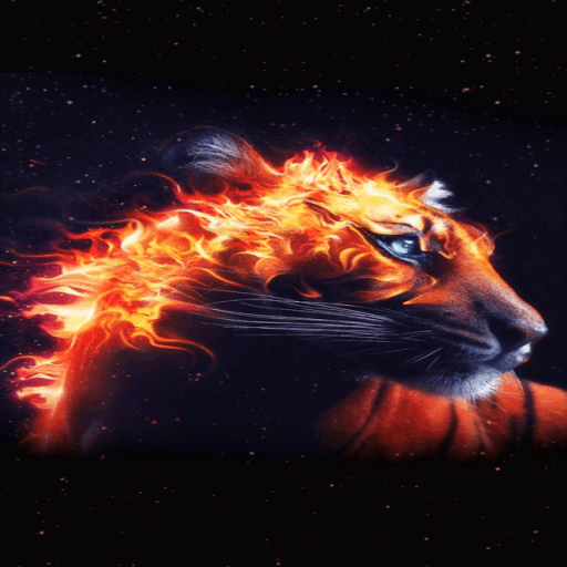 Fiery Tiger King LWP 3 Icon