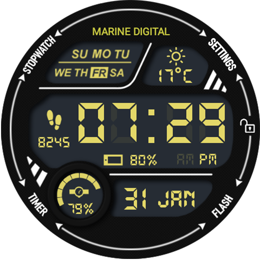 Marine Digital Watch Face 2.70 Icon