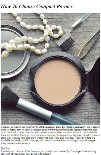 Android application How To Choose Compact Powder screenshort