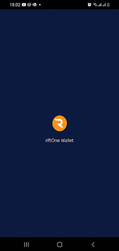 Android application riftOne Wallet screenshort