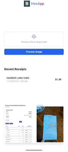 Hesapp - Extract bill from pic