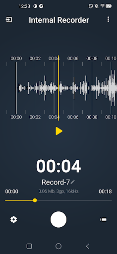 Android application Internal Audio Recorder Sound screenshort