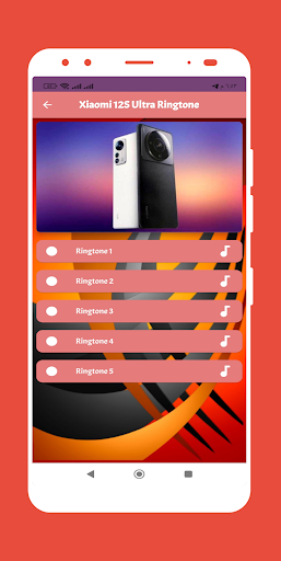 Android application Xiaomi 12S Ultra Ringtone screenshort