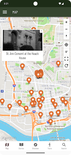 Android application Cincinnati Sites & Stories screenshort