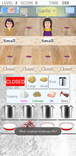 Android application Ramen Shop Game screenshort