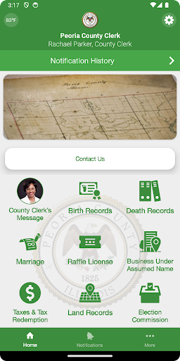 Android application Peoria County Clerk Illinois screenshort