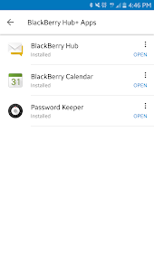 Dienste des BlackBerry Hub+