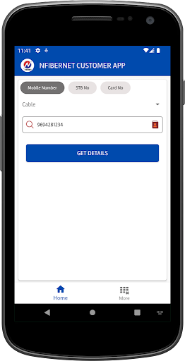NFibernet Customer App Screen 2