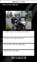 screenshot of PA Motorcycle Practice Test