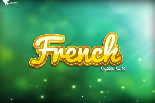 Android application Learn French Bubble Bath Game screenshort