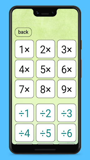 Multiplication table simulator Screen 2