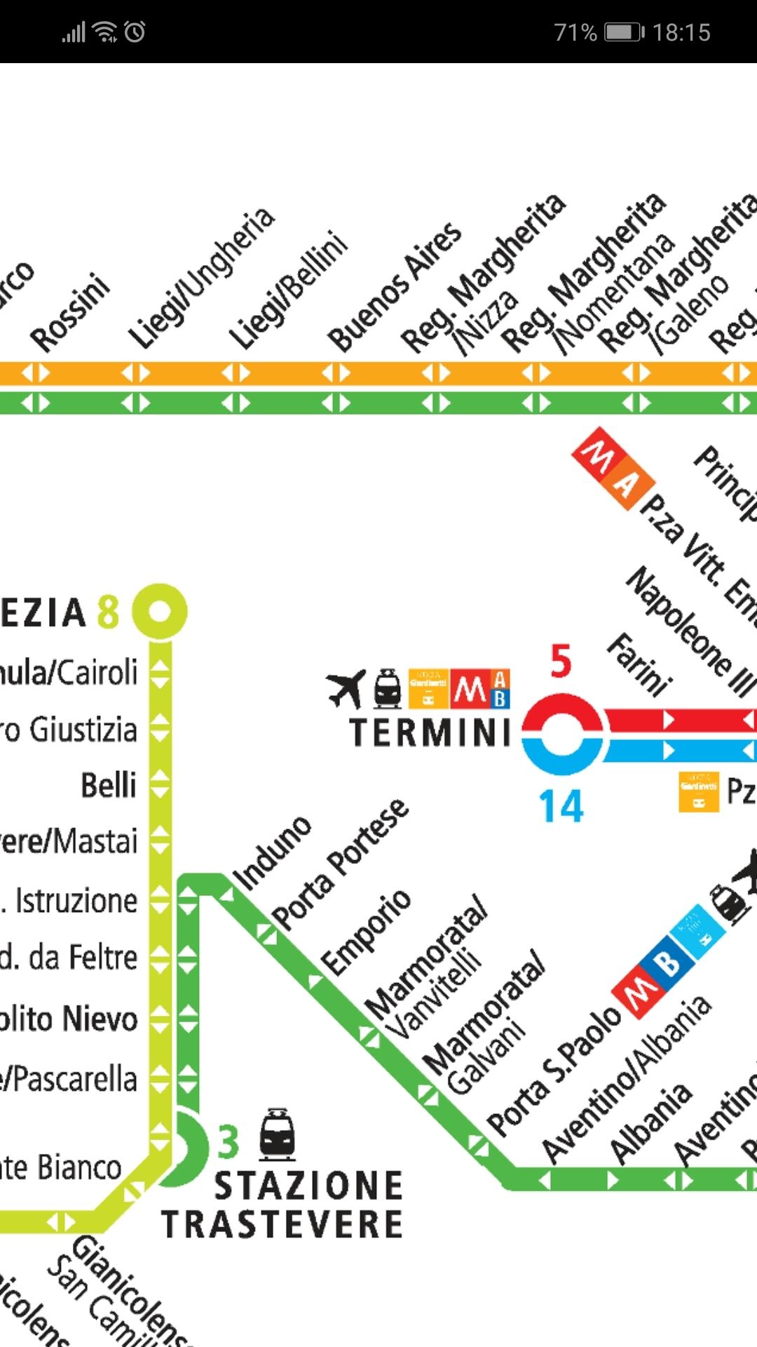 Android application Rome Tram Map screenshort