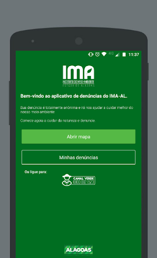 Android application IMA - Denuncie screenshort
