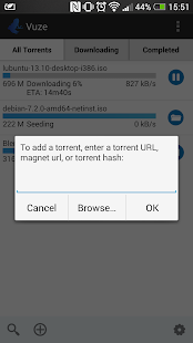 Vuze Torrent Downloader Schermata