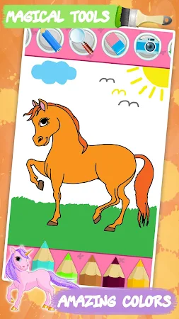 Game screenshot Unicorn Kids Coloring Book apk download