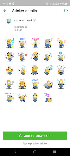 Animated Cartoon WASticker Screen 3