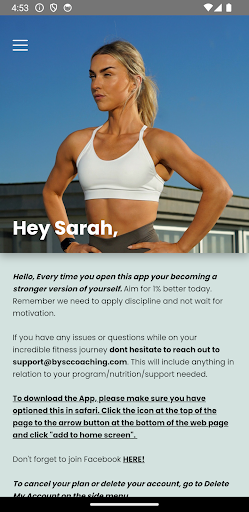 Android application SCC Fitness App screenshort