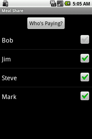 Android application Meal Share screenshort