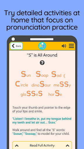 Screenshot of Articulation Teacher - Speech