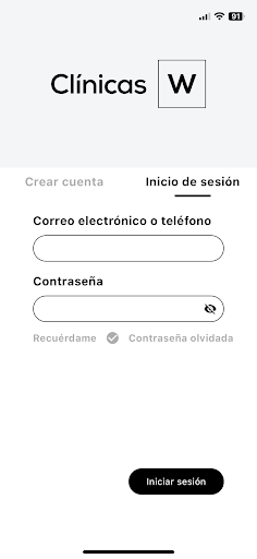 Android application Clínicas W screenshort