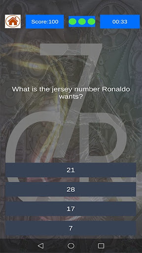 Ronaldo Quiz Screen 2