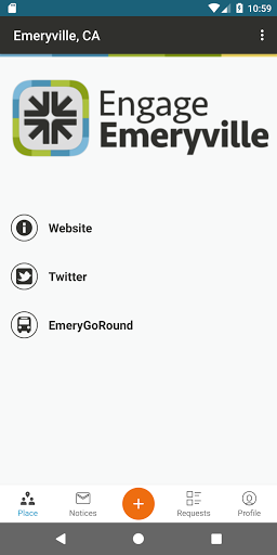 Android application Engage Emeryville screenshort