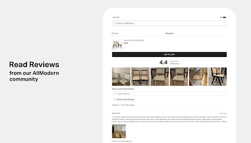 Screenshot of AllModern