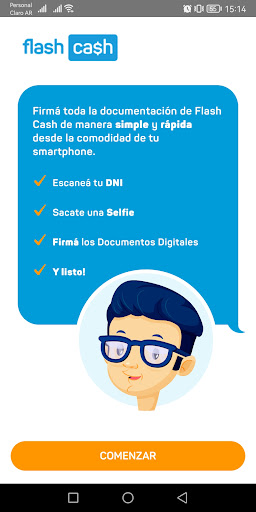 Android application FlashCash Firmas screenshort