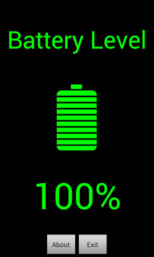 Android application Battery Level screenshort