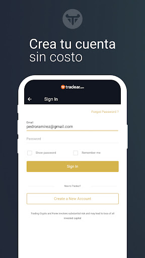 Android application Tradear screenshort