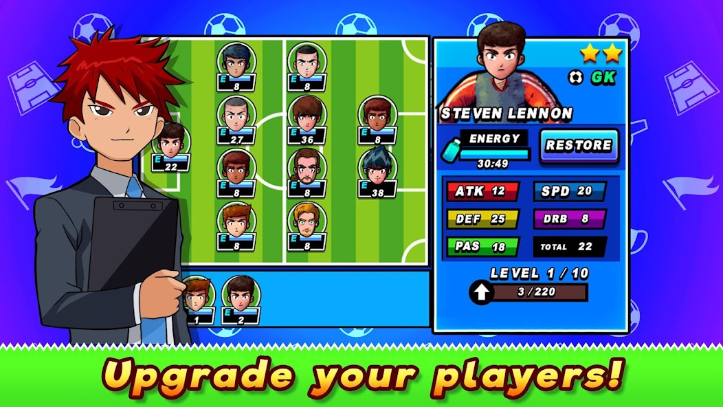 Soccer Heroes 2020 - Kapten bermain peran bermain 3.6 APK + Mod (Unlimited money) untuk android