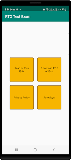 Android application RTO Test Exam screenshort