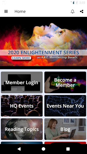 Android application Edgar Cayce's A.R.E. screenshort