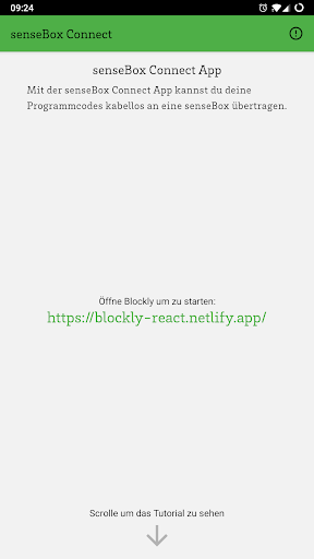 Android application senseBox Connect screenshort