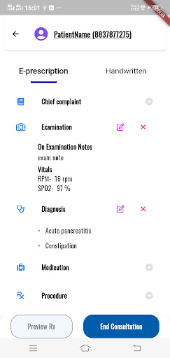 Android application Prescription screenshort
