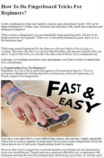 How to Do Fingerboard Tricks Screen 3