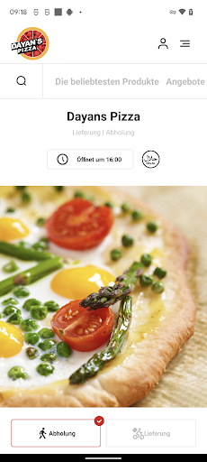 Android application Dayans Pizza screenshort