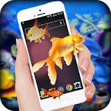 Fish In Phone Aquarium Joke :Golden Fish On Screen icon