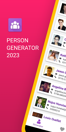 Android application Person Generator 2024 screenshort
