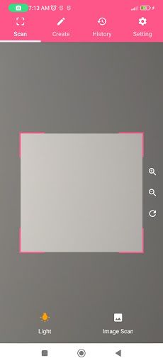 Android application QR Code Scanner screenshort